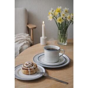 Dansk Designs 1970s Blue Mist Stoneware 6 Sets Of Coffee Tea Service, 19 Items